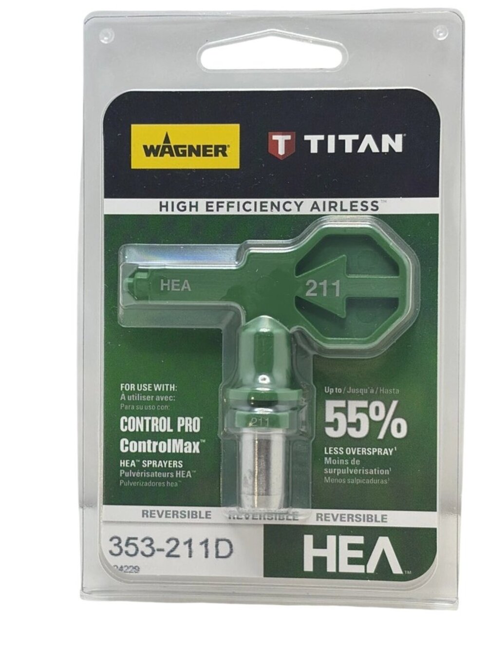 NIP Wagner Titan 353-211D HEA CONTROL PRO ControlMax Airless Spray Tip OEM NEW
